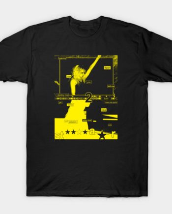 Paramore Hayley Williams 2STAR High-Contrast Yellow Poster Graphic T-Shirt