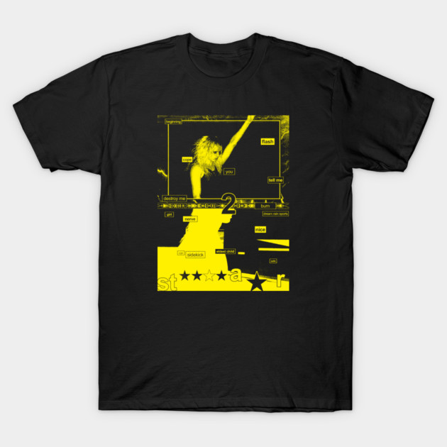 Paramore Hayley Williams 2STAR High-Contrast Yellow Poster Graphic T-Shirt