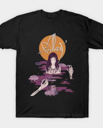 Alcest Japanese Lotus Water Girl Graphic T-Shirt
