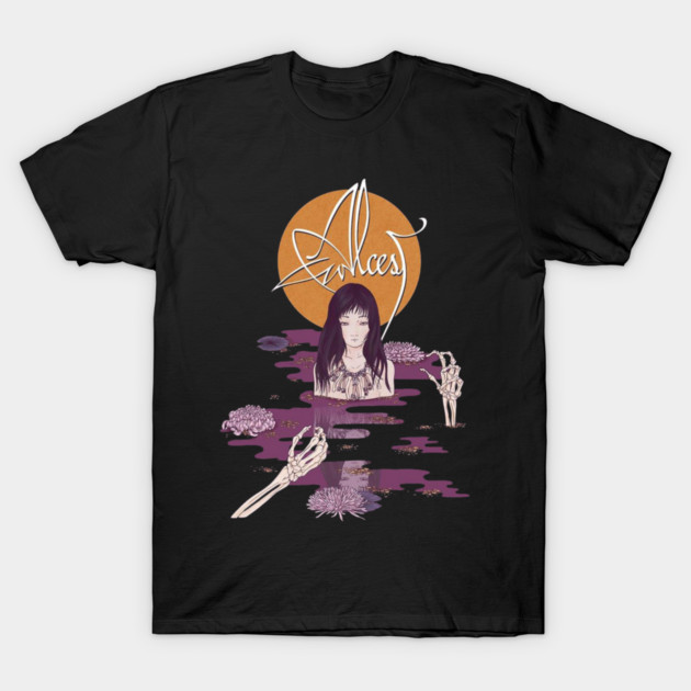 Alcest Japanese Lotus Water Girl Graphic T-Shirt
