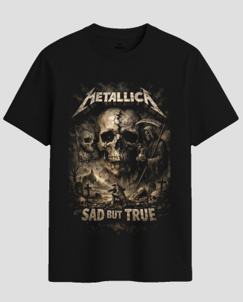 Vintage Metallica Sad But True Skull Graphic T-Shirt