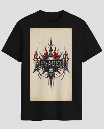 Vintage Megadeth Tribal Emblem Graphic T-Shirt