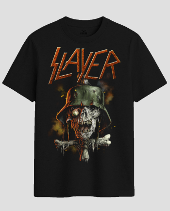 Vintage Slayer Thrash Metal Zombie Skull Graphic T-Shirt