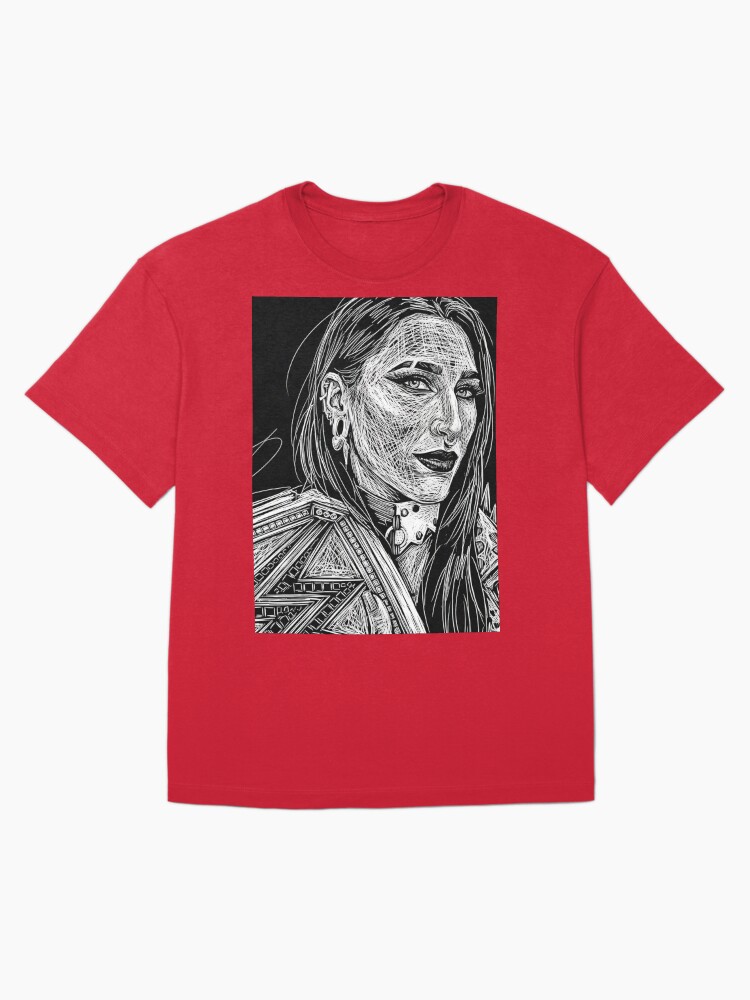 Rhea Ripley Eradicating Champion Sketch Portrait Graphic T-Shirt