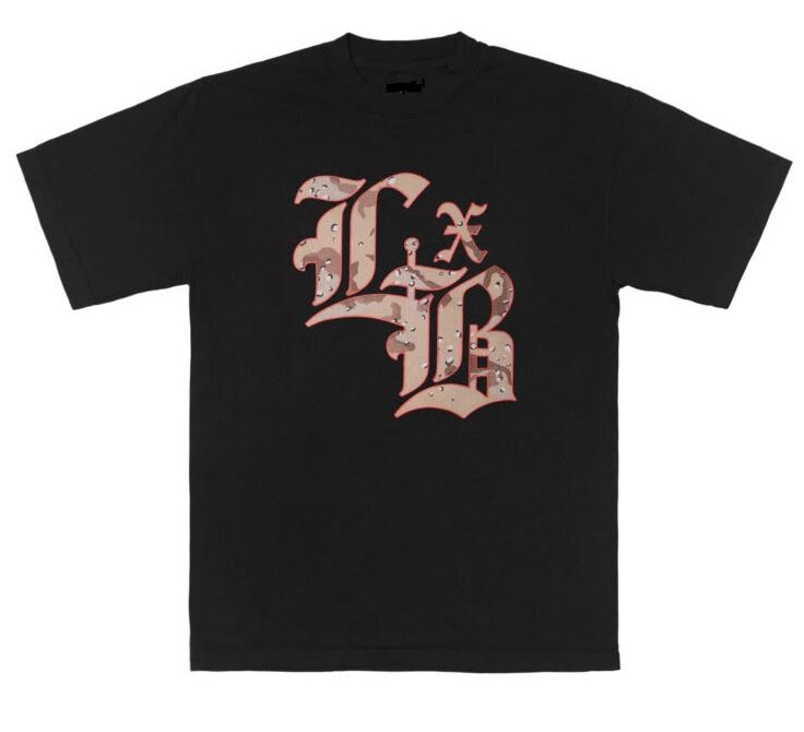 Old English Desert Camo Monogram Graphic T-Shirt