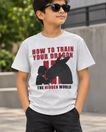 How to Train Your Dragon Kids Graphic Printed T-Shirt – White