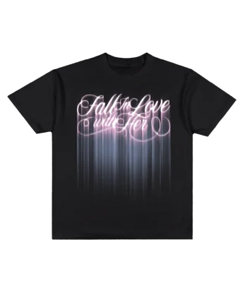 Fall In Love Typography Graphic T-Shirt