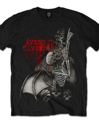 Avenged Sevenfold Winged Skeleton Graphic T-Shirt