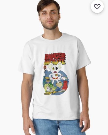Danger Mouse Classic British Animated Series Graphic T-Shirt