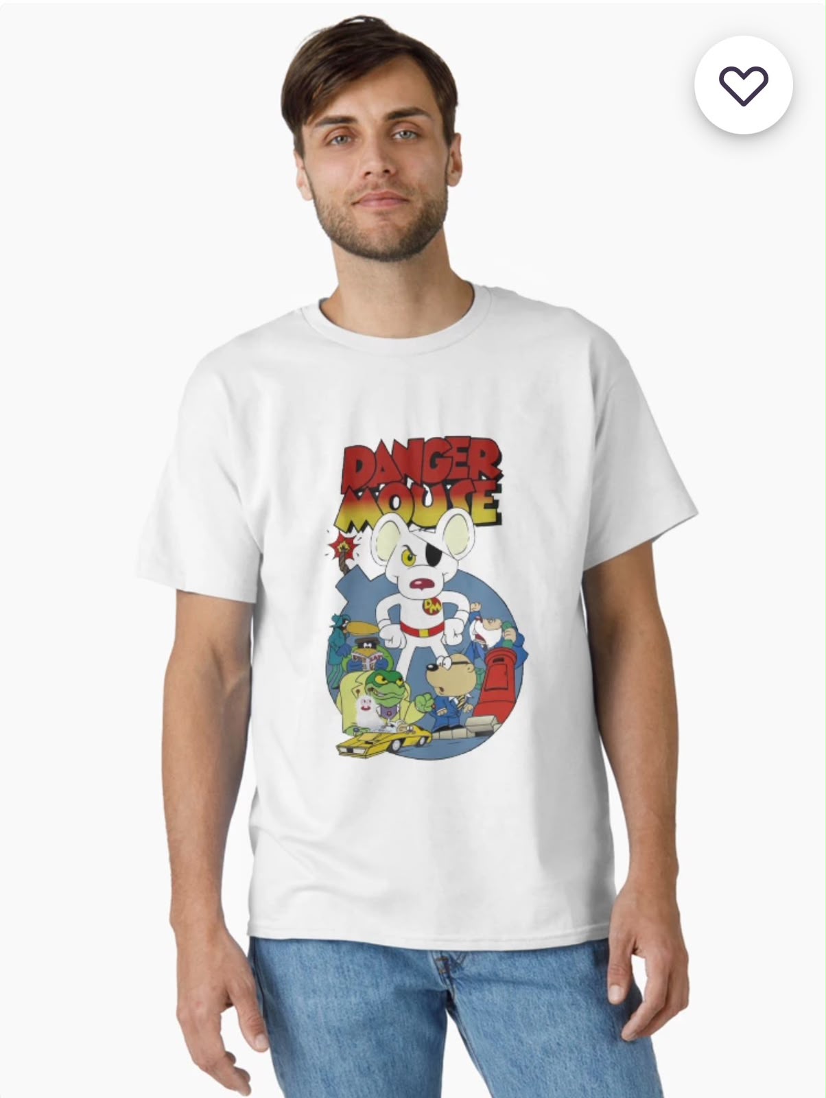 Danger Mouse Classic British Animated Series Graphic T-Shirt