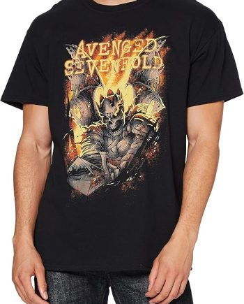 Avenged Sevenfold Fiery Skull Graphic T-Shirt