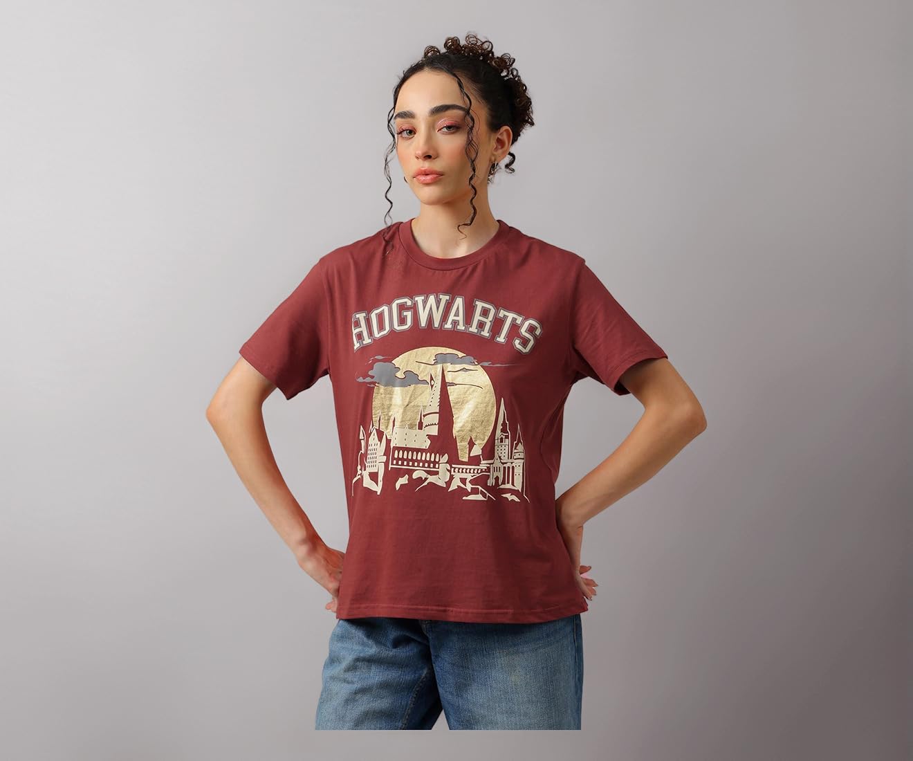 Hogwarts Castle Moon Graphic T-Shirt