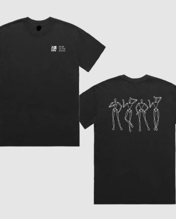Four to the Floor Minimalist Dancing Figures Graphic T-Shirt