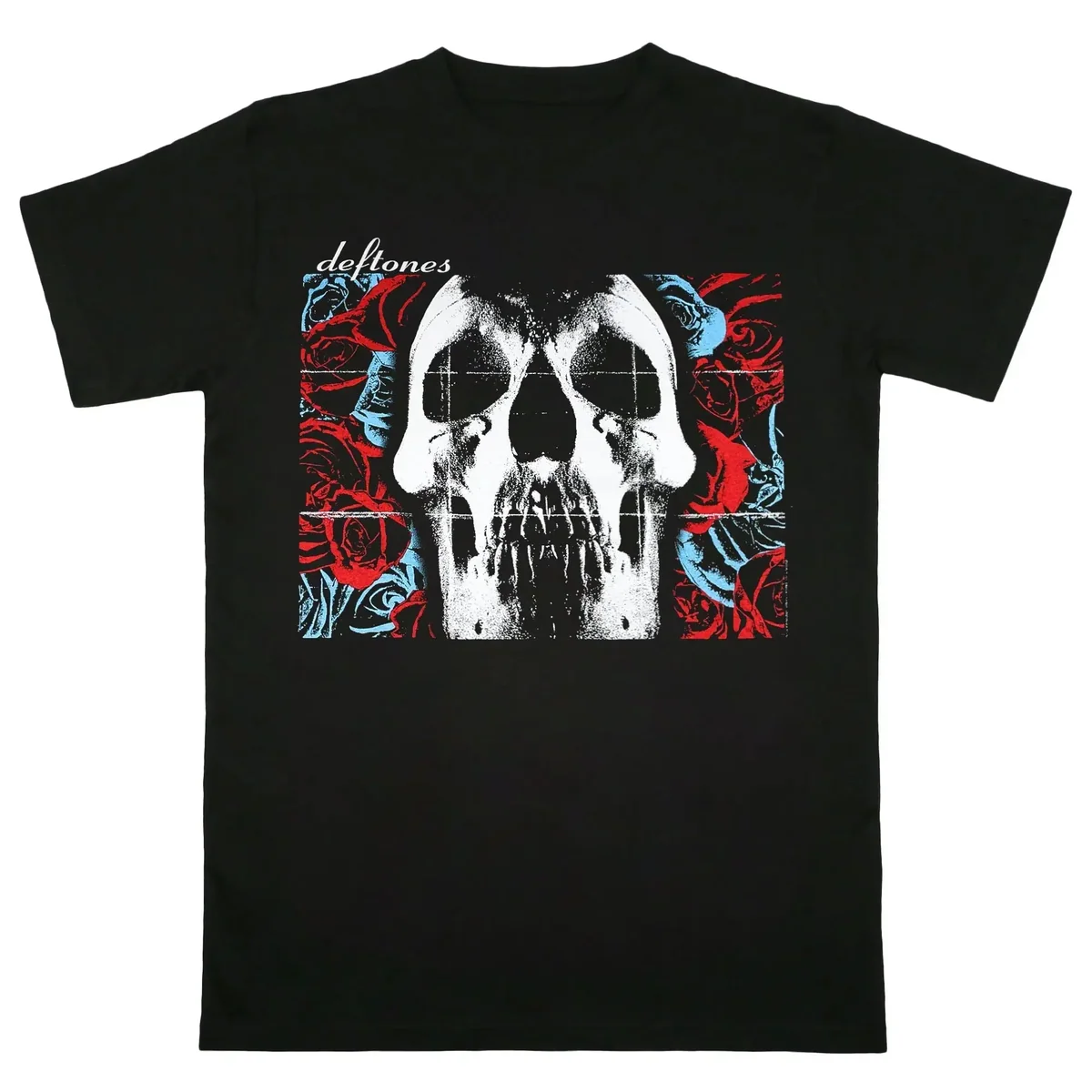 Deftones Skull and Roses Graphic T-Shirt