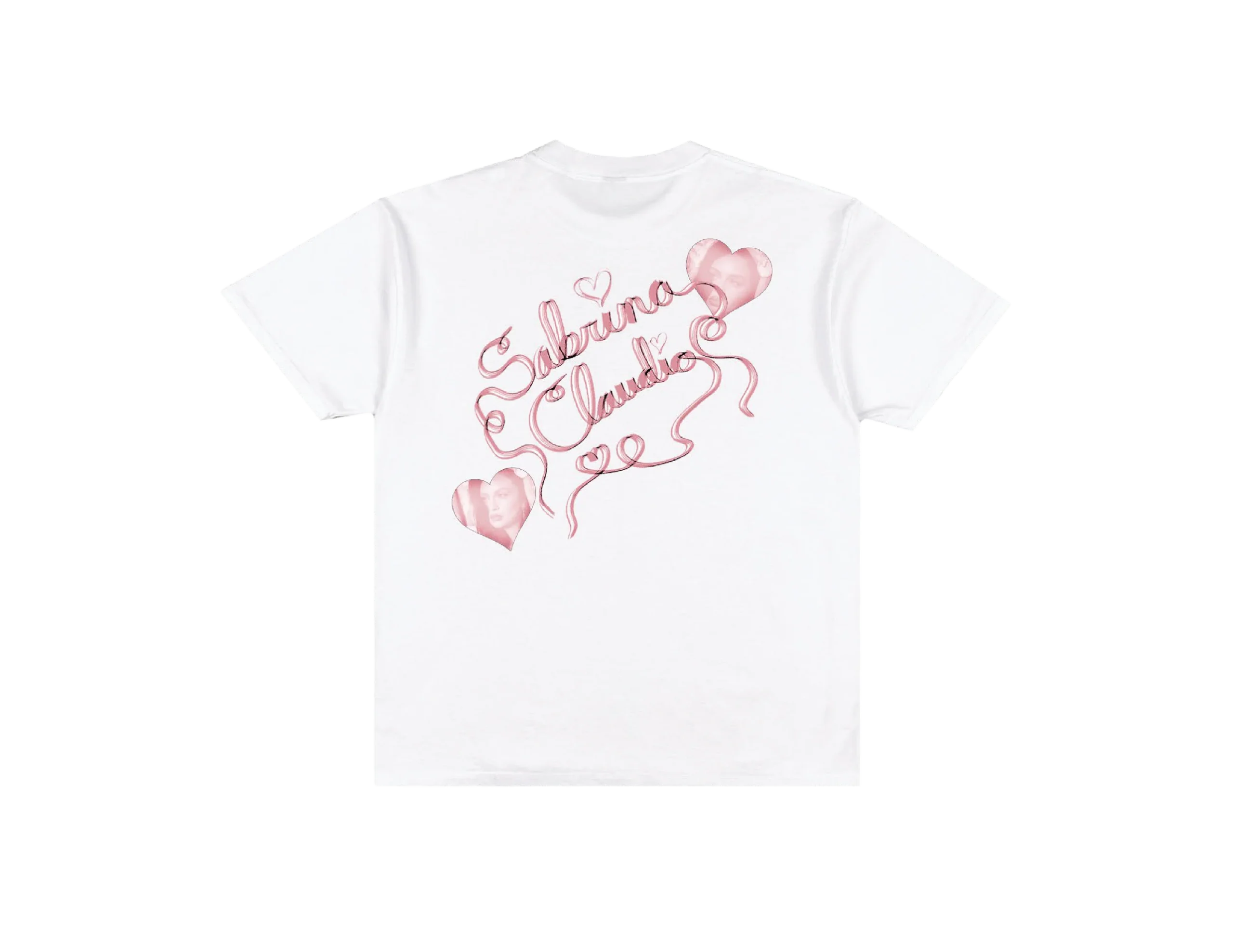 Sabrina Claudio Heart Ribbon Graphic T-Shirt
