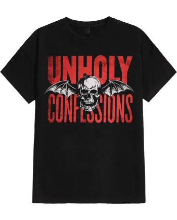 Unholy Confessions Skull Graphic T-Shirt