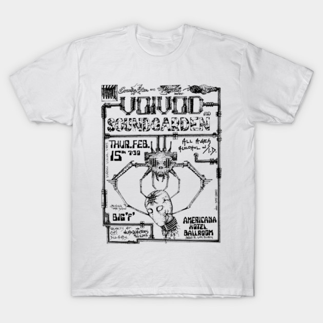 Voivod and Soundgarden Concert Poster Graphic T-Shirt