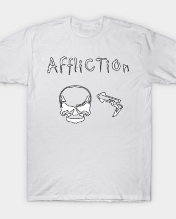 Affliction Skull and Arrow Doodle Parody Graphic T-Shirt