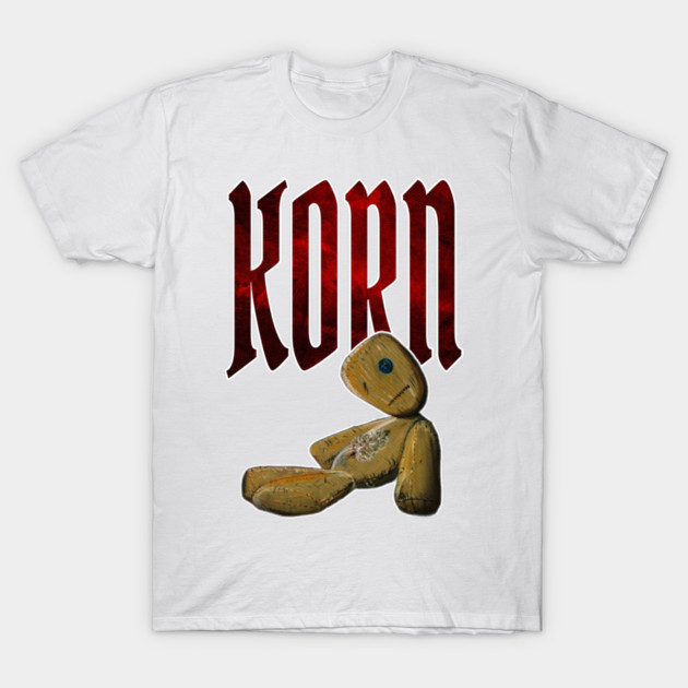 Korn Red Gothic Logo Voodoo Doll Graphic T-Shirt
