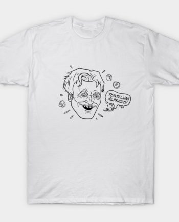 Tortellini Alfredo Willem Dafoe Meme Line Art Graphic T-Shirt
