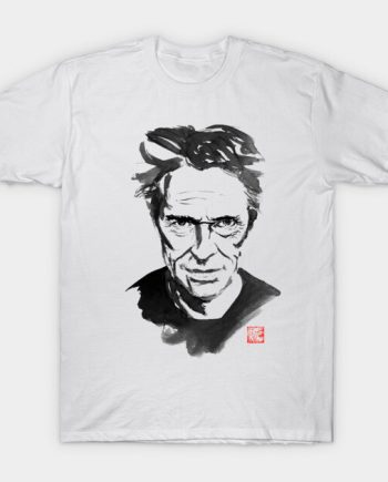 Willem Dafoe Ink Wash Portrait Graphic T-Shirt