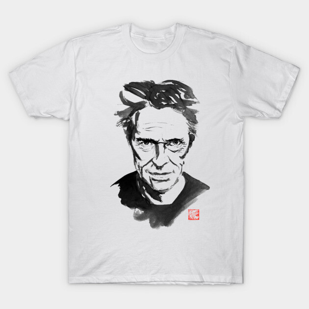 Willem Dafoe Ink Wash Portrait Graphic T-Shirt