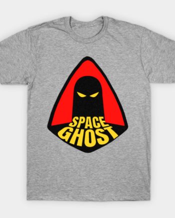 Space Ghost Emblem Retro Cartoon Logo Graphic T-Shirt