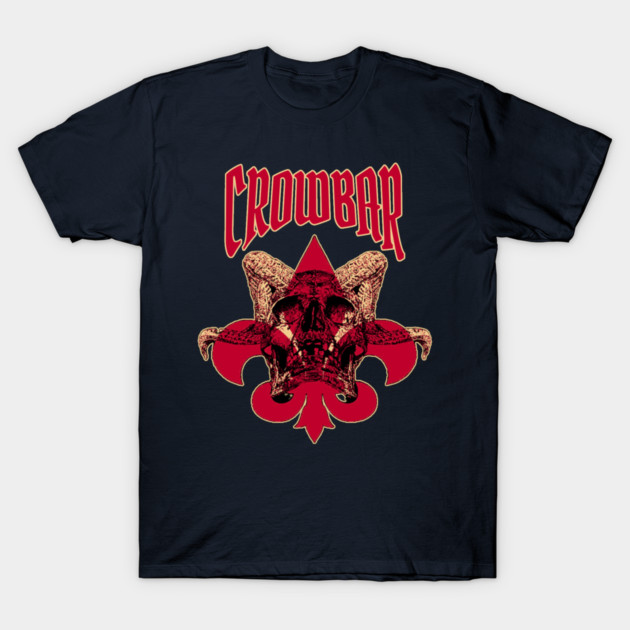 Crowbar Horned Skull Fleur-de-lis Sludge Metal Graphic T-Shirt