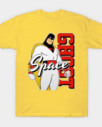 Space Ghost Retro Cartoon Superhero Logo Graphic T-Shirt