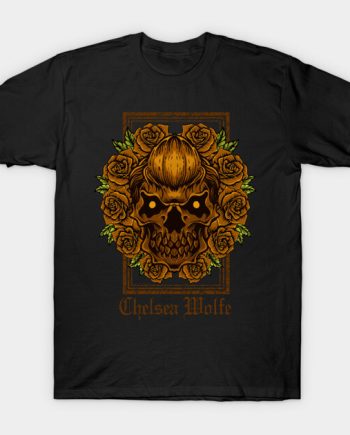 Chelsea Wolfe Gothic Skull and Roses Dark Folk Graphic T-Shirt
