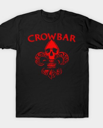 Crowbar Red Skull Fleur-de-lis Sludge Metal Graphic T-Shirt