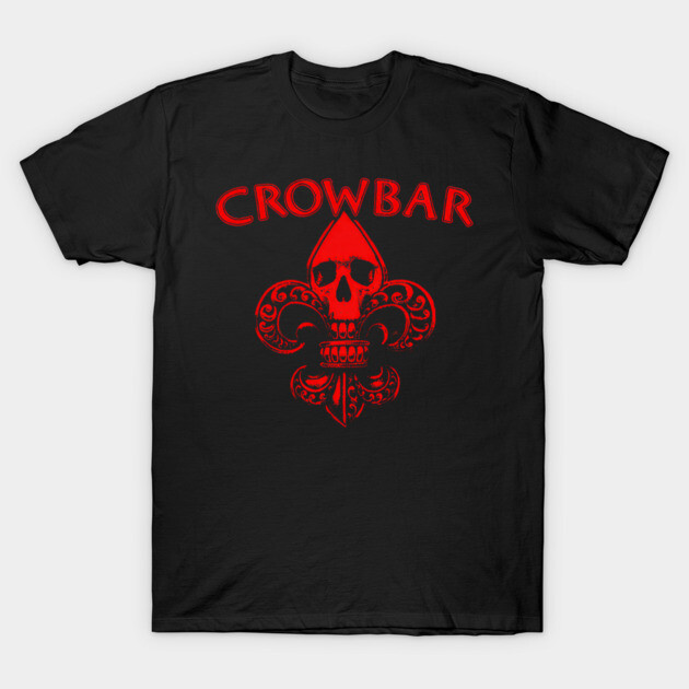 Crowbar Red Skull Fleur-de-lis Sludge Metal Graphic T-Shirt