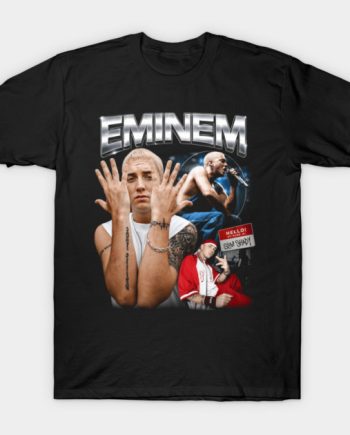 Eminem Vintage 90s Bootleg Rap Collage Graphic T-Shirt