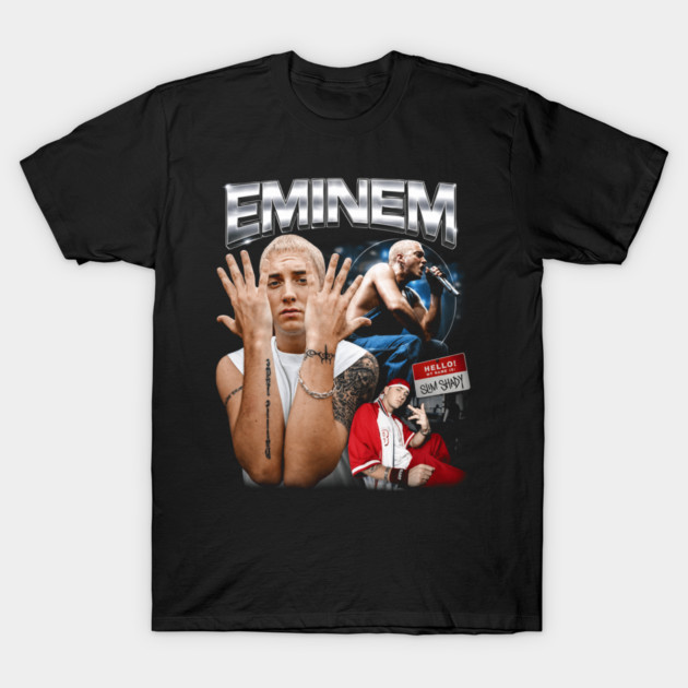 Eminem Vintage 90s Bootleg Rap Collage Graphic T-Shirt