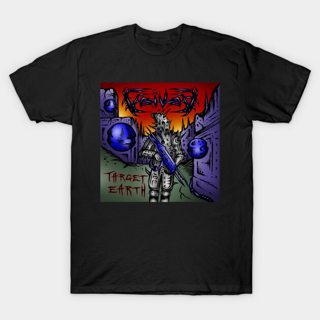 Voivod Target Earth Album Art Thrash Metal Graphic T-Shirt