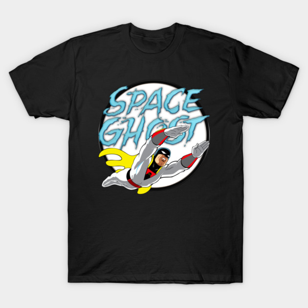 Space Ghost Punch Retro Cartoon Superhero Distressed Graphic T-Shirt