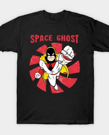 Space Ghost Retro Cartoon Superhero Graphic T-Shirt