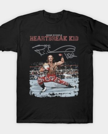 Shawn Michaels Heartbreak Kid Signature Pose Wrestling Graphic T-Shirt
