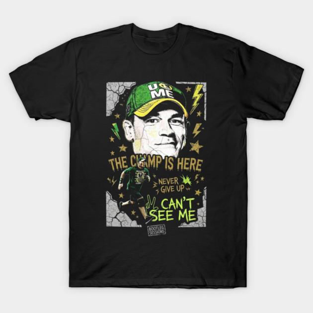John Cena The Champ Is Here Bootleg Sessions Wrestling Graphic T-Shirt