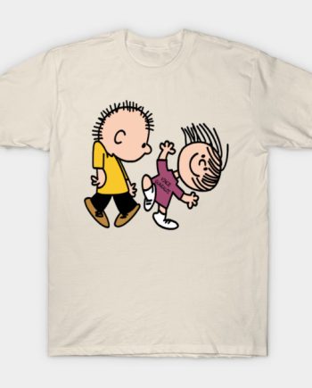 Calvin and Hobbes Vince Guaraldi Dancing Comic Strip Graphic T-Shirt