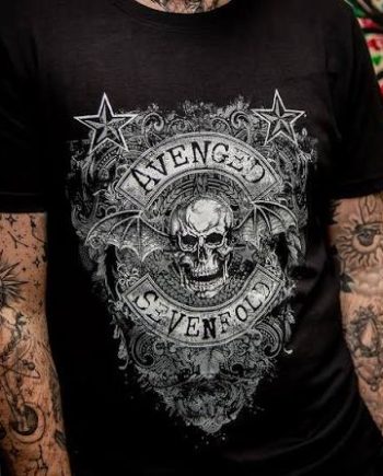Avenged Sevenfold Deathbat Crest Graphic T-Shirt