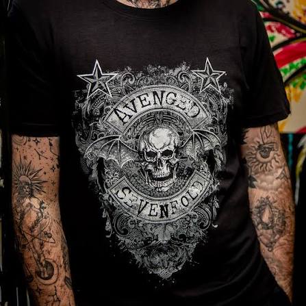 Avenged Sevenfold Deathbat Crest Graphic T-Shirt