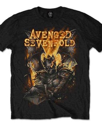 Avenged Sevenfold Fiery Warrior Graphic T-Shirt