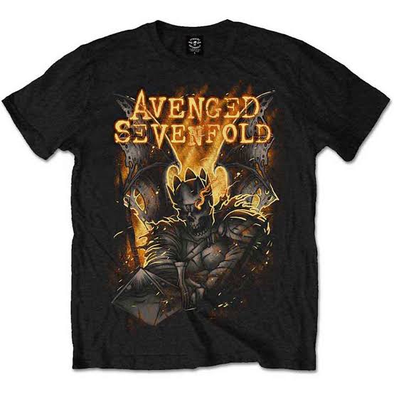 Avenged Sevenfold Fiery Warrior Graphic T-Shirt