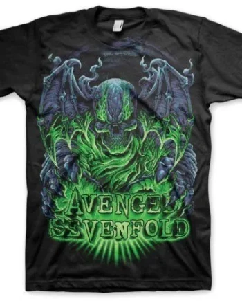 Avenged Sevenfold Neon Skull Graphic T-Shirt