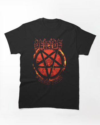 Deicide Pentagram Fire Death Metal Graphic T-Shirt