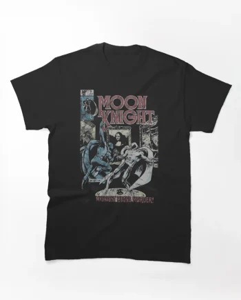 Moon Knight Vintage Comic Book Cover Midnight Means Murder Graphic T-Shirt