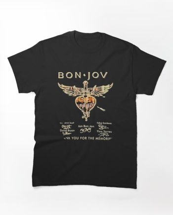 Bon Jovi Member Portfolios and Autographs Gold Graphic T-Shirt