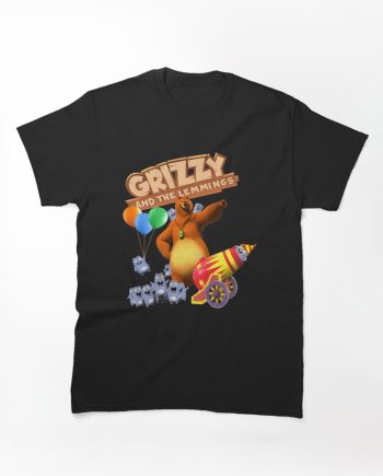 Grizzy and the Lemmings Chaos Cannon Slapstick Graphic T-Shirt