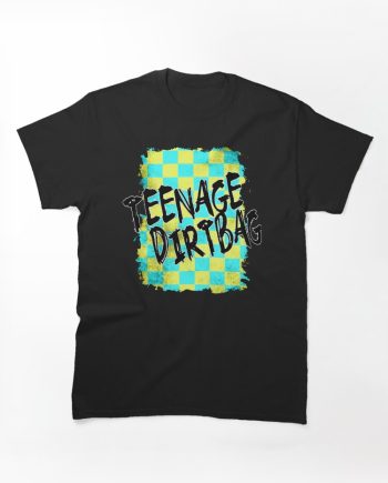 Teenage Dirtbag Distressed Checkerboard Graphic T-Shirt